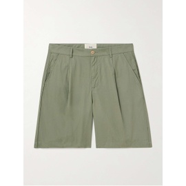 FOLK Wide-Leg Pleated Garment-Dyed Cotton-Twill Shorts 1647597331620570