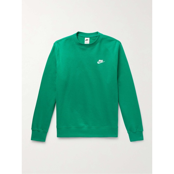 나이키 NIKE Sportswear Club Logo-Embroidered Cotton-Blend Jersey Sweatshirt 1647597331669825