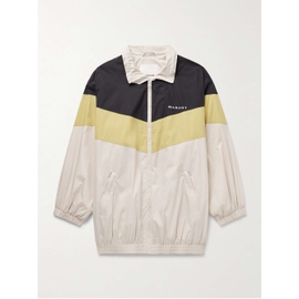 이자벨마랑 ISABEL MARANT Brad Oversized Logo-Embroidered Colour-Block Cotton-Blend Shell Track Jacket 1647597331682619