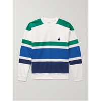 이자벨마랑 ISABEL MARANT Meyoan Logo-Flocked Striped Cotton-Blend Jersey Sweatshirt 1647597331683949