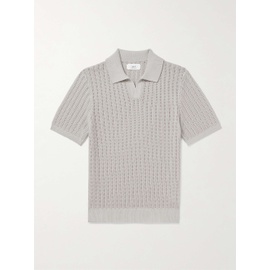 MR P. Open-Knit Ribbed Cotton Polo Shirt 1647597331861506