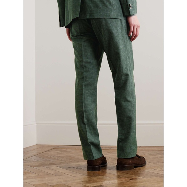  MR P. Mike Straight-Leg Pleated Wool, Silk and Linen-Blend Suit Trousers 1647597332005214