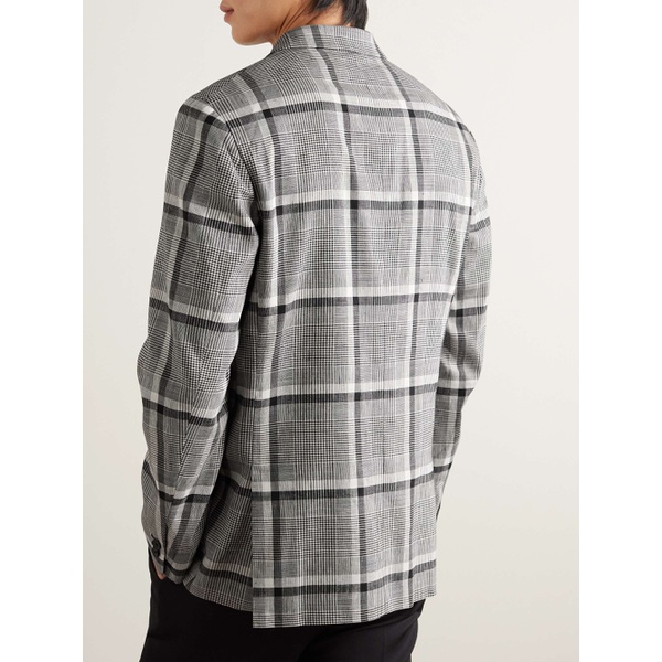  MR P. Double-Breasted Checked Linen-Blend Blazer 1647597332014796