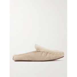 MANOLO BLAHNIK Crawford Shearling-Lined Suede Slippers 1647597332538593