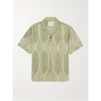 KARDO Ronen Convertible-Collar Printed Cotton Shirt 1647597332709189