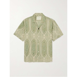 KARDO Ronen Convertible-Collar Printed Cotton Shirt 1647597332709189