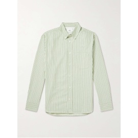 MR P. Button-Down Collar Striped Organic Cotton Oxford Shirt 1647597332784840