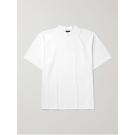 발렌시아가 BALENCIAGA Logo-Print Cotton-Jersey Mock-Neck T-Shirt 1647597333757357