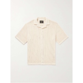 PORTUGUESE FLANNEL Camp-Collar Crocheted Cotton-Blend Shirt 1647597333837860