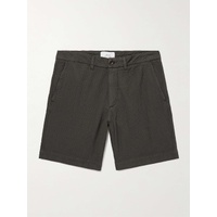 MR P. Slim-Fit Straight-Leg Stretch-Organic Cotton Seersucker Shorts 1647597334950177