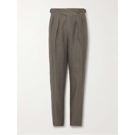 RUBINACCI Manny Tapered Pleated Linen Trousers 1647597335164392