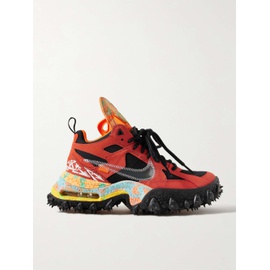 NIKE + 오프화이트 Off-White Terra Forma Rubber-Trimmed Canvas and Suede Sneakers 1647597335211582
