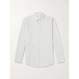 PURDEY Button-Down Collar Striped Cotton and Linen-Blend Shirt 1647597335335745
