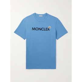 몽클레어 MONCLER Logo-Flocked Cotton-Jersey T-Shirt 1647597335597780