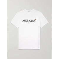 몽클레어 MONCLER Logo-Flocked Cotton-Jersey T-Shirt 1647597335597782
