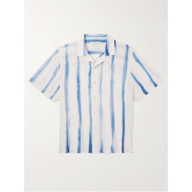 A KIND OF GUISE Gioia Convertible-Collar Striped Silk Crepe de Chine Shirt 1647597335926129