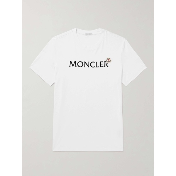 몽클레어 몽클레어 MONCLER Slim-Fit Logo-Flocked Cotton-Jersey T-Shirt 1647597336383792