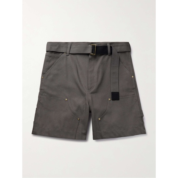칼하트 사카이 SACAI + Carhartt WIP Wide-Leg Belted Cotton-Canvas Shorts 1647597337290032