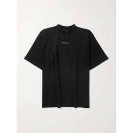발렌시아가 BALENCIAGA Logo-Print Cotton-Jersey T-Shirt 1647597337659356