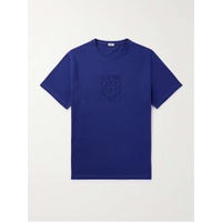 로에베 LOEWE Logo-Embroidered Cotton-Jersey T-Shirt 1647597339013157