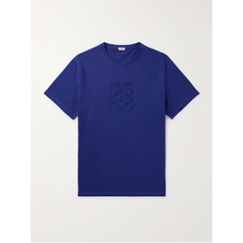 로에베 LOEWE Logo-Embroidered Cotton-Jersey T-Shirt 1647597339013157