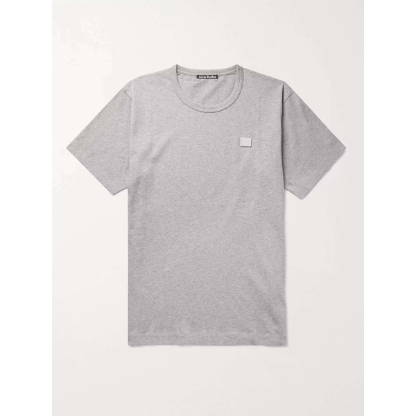 아크네스튜디오 아크네 스튜디오 ACNE STUDIOS Nash Logo-Appliqued Melange Cotton-Jersey T-Shirt 17476499599557071