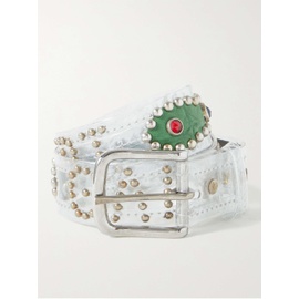 GALLERY DEPT. Simon Embellished PVC and Leather Belt 20346390235403731