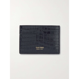 톰포드 TOM FORD Croc-Effect Leather Cardholder with Money Clip 22250442025647166
