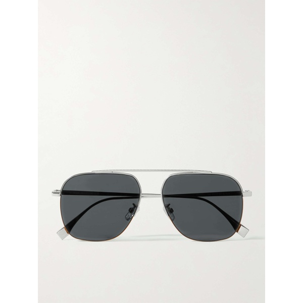펜디 펜디 FENDI Aviator-Style Silver-Tone Sunglasses 27086482324494717