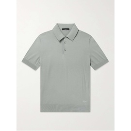 ZEGNA Logo-Embroidered Cotton Polo Shirt 28941591746437936