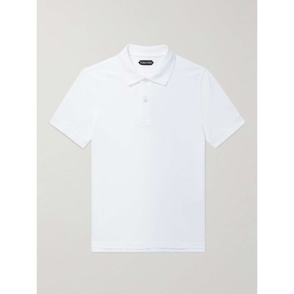 톰포드 톰포드 TOM FORD Slim-Fit Logo-Embroidered Cotton-Pique Polo Shirt 28941591746629280