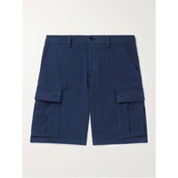 브루넬로 쿠치넬리 BRUNELLO CUCINELLI Straight-Leg Garment-Dyed Herringbone Cotton-Blend Cargo Shorts 28941591746735662