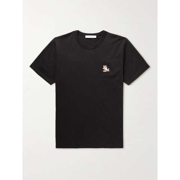 메종키츠네 MAISON KITSUNEE Logo-Appliqued Cotton-Jersey T-Shirt 29419655931925769