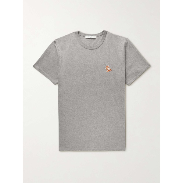 메종키츠네 MAISON KITSUNEE Logo-Appliqued Cotton-Jersey T-Shirt 29419655931925968