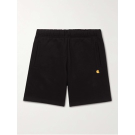 CARHARTT WIP Chase Straight-Leg Logo-Embroidered Cotton-Blend Jersey Shorts 29419655931995625