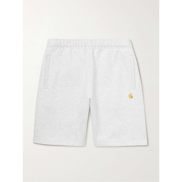 칼하트 CARHARTT WIP Chase Straight-Leg Logo-Embroidered Cotton-Blend Jersey Shorts 29419655931998852