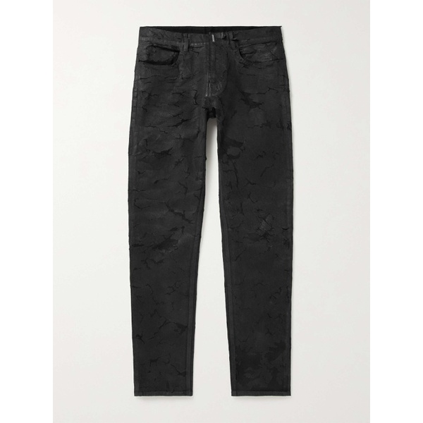 지방시 지방시 GIVENCHY Slim-Fit Distressed Coated Jeans 30629810020329940