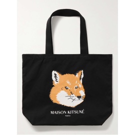 MAISON KITSUNEE Logo-Print Cotton-Canvas Tote Bag 31840166392118568