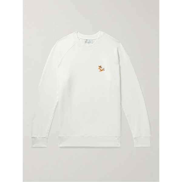 메종키츠네 MAISON KITSUNEE Chillax Fox Slim-Fit Logo-Appliqued Cotton-Jersey Sweatshirt 31840166392118894