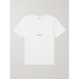생로랑 SAINT LAURENT Logo-Print Cotton-Jersey T-Shirt 33258524071930937