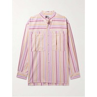 이자벨마랑 ISABEL MARANT Taylori Grandad-Collar Striped Cotton-Poplin Shirt 34344356236692149