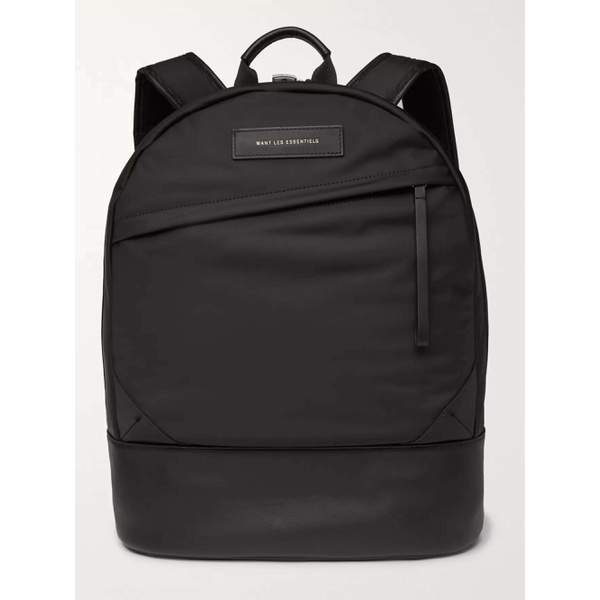  WANT LES ESSENTIELS Kastrup Leather-Trimmed Shell Backpack 3607804571704586