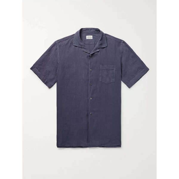  HARTFORD Camp-Collar Linen Shirt 3633577411950693