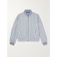 MR P. Striped Cotton and Linen-Blend Bomber Jacket 36856120585574697