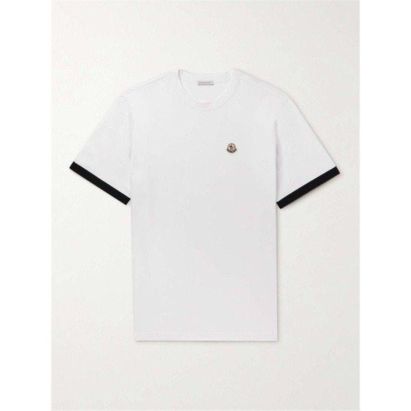 몽클레어 몽클레어 MONCLER Logo-Appliqued Cotton-Jersey T-Shirt 38063312417986554