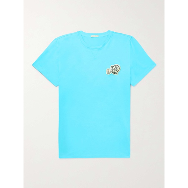 몽클레어 몽클레어 MONCLER Logo-Appliqued Cotton-Jersey T-Shirt 38063312418171505