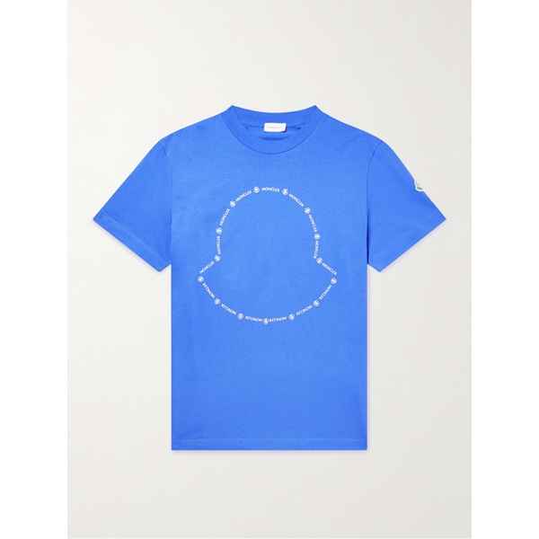 몽클레어 몽클레어 MONCLER Logo-Appliqued Printed Cotton-Jersey T-Shirt 38063312418171511
