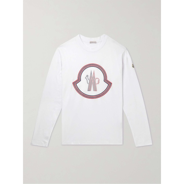 몽클레어 몽클레어 MONCLER Logo-Detailed Ripstop-Trimmed Cotton-Jersey T-Shirt 38063312418171524