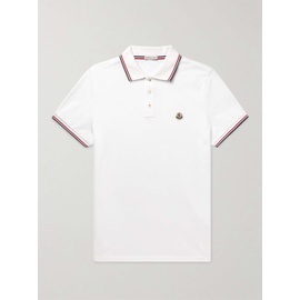 몽클레어 MONCLER Logo-Appliqued Striped Cotton-Pique Polo Shirt 38063312418171531