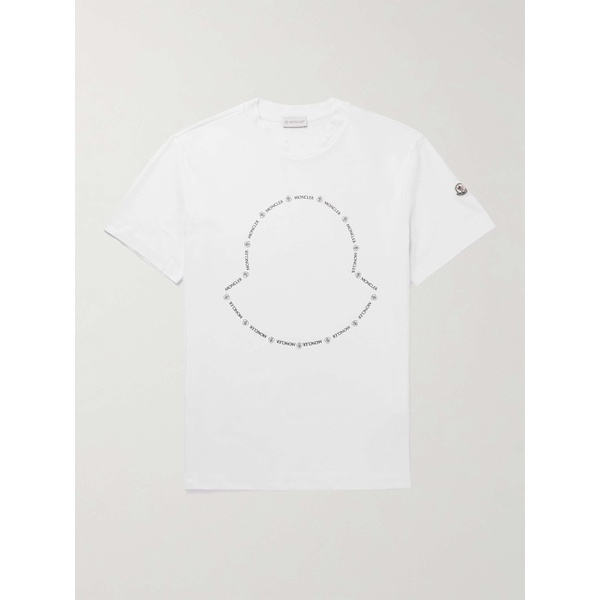 몽클레어 몽클레어 MONCLER Logo-Appliqued Printed Cotton-Jersey T-Shirt 38063312418171561